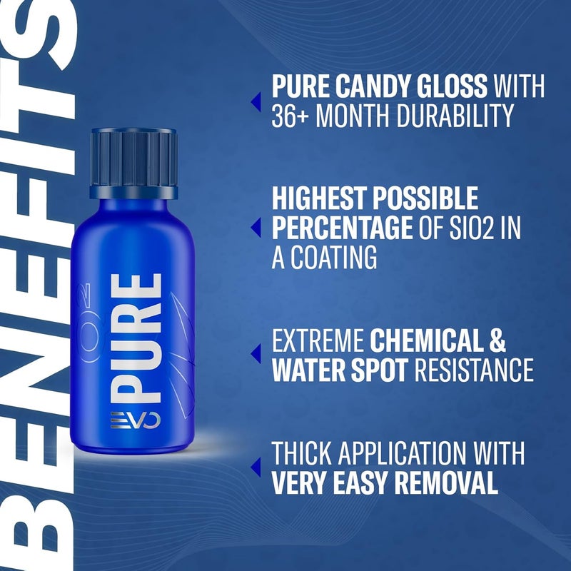 Gyeon Pure EVO Ceramic Coating Ultra Gloss sio2 Hard Deep Shine Paint Protection Water Beading Chemical Resistance Easy Application One‑Layer Car Coating Extreme Durability - Image 2